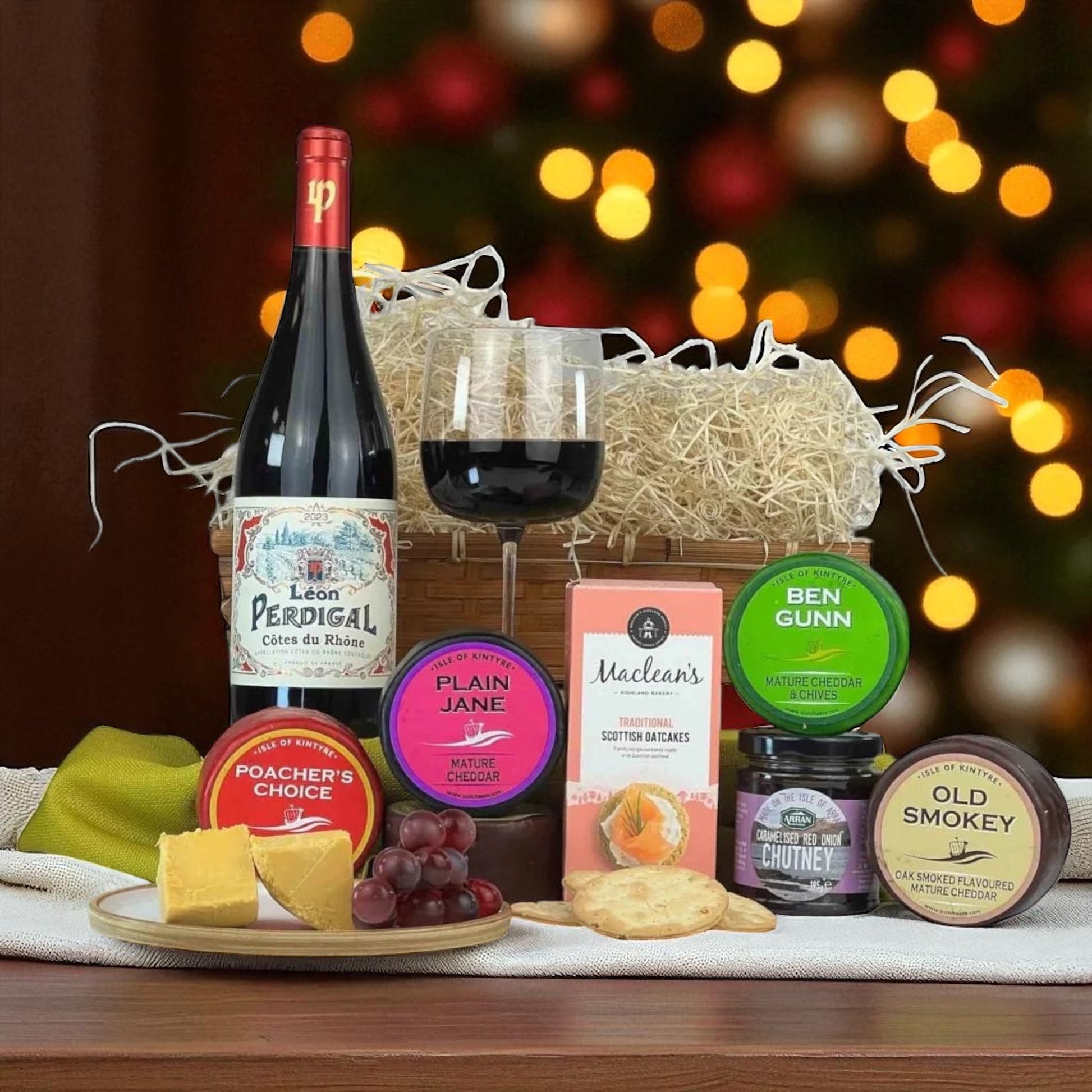 Scottish Cheese and Wine Christmas Hamper - Scottish Hampers