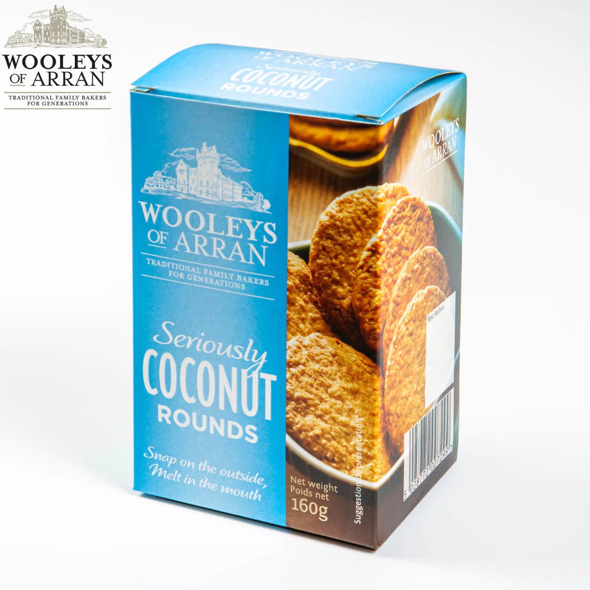 Seriously Coconut Biscuits Wooleys of Arran - Scottish Hampers