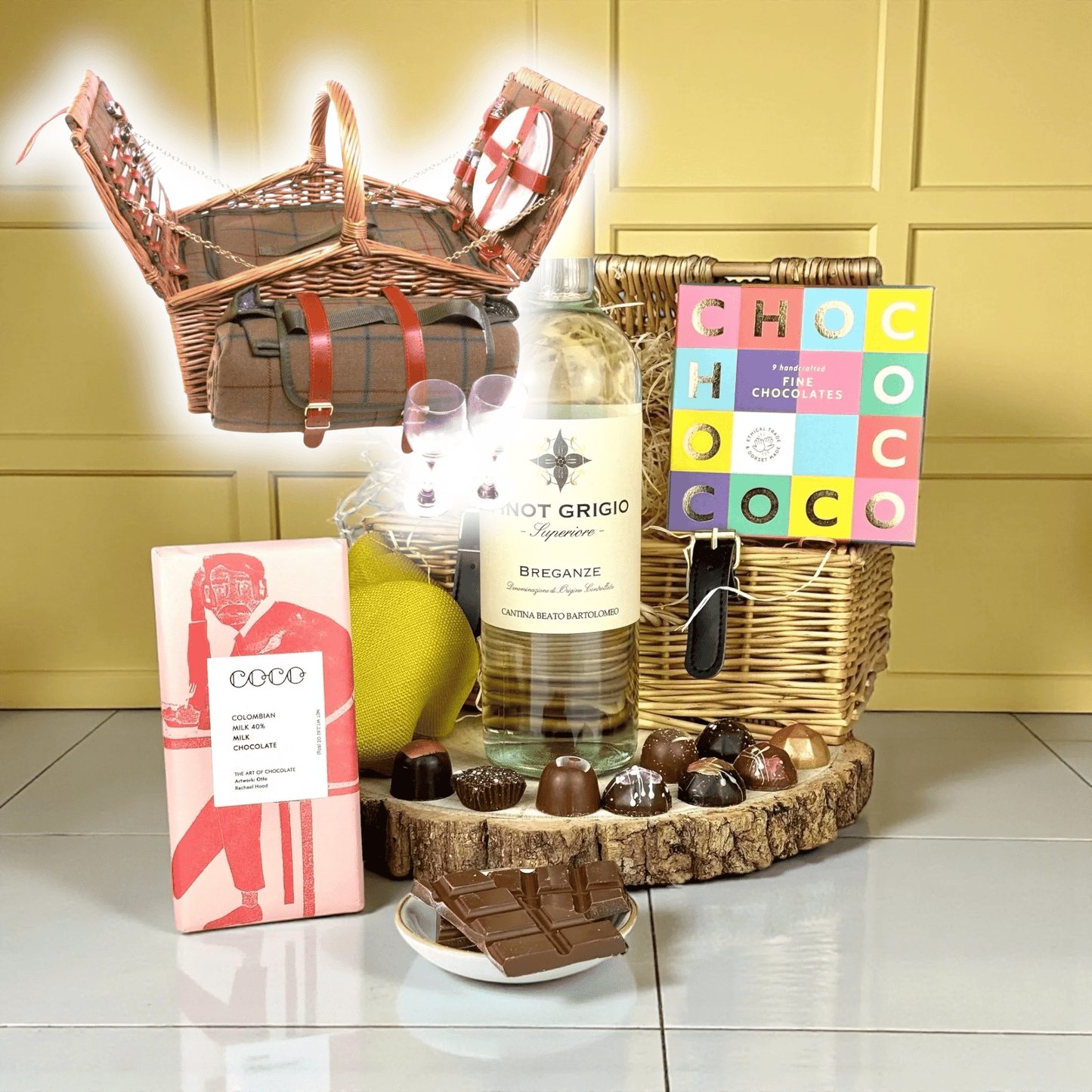 White Wine & Chocolates - Scottish Hampers