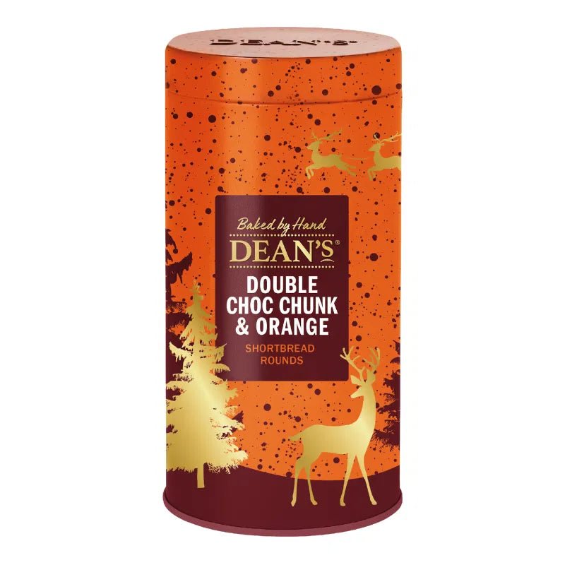 Dean's Double Choc Chunk & Orange Yule Log Shortbread Tin ( From 18 November 2025 ) - Scottish Hampers