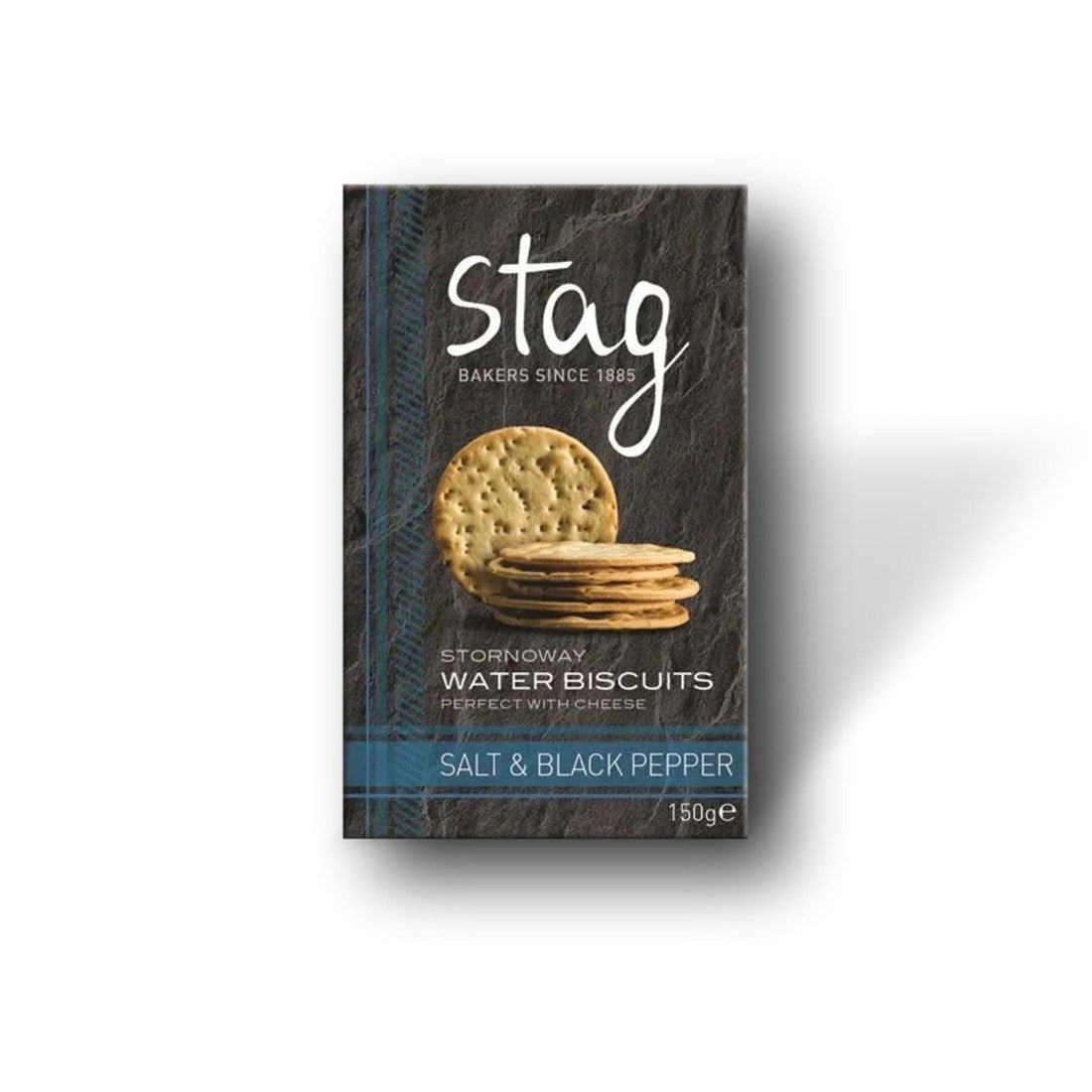 Sea Salt & Black Pepper Water Biscuits Stag - Scottish Hampers