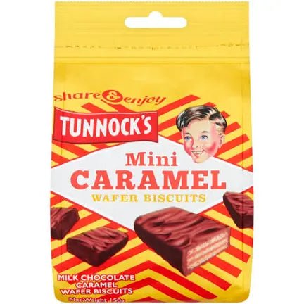 Tunnocks - Mini Caramel Wafers Pouches 150g - Scottish Hampers