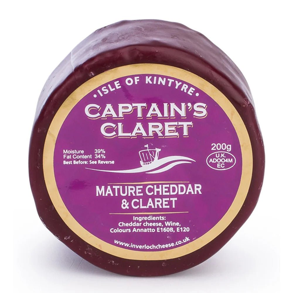 Captain's Claret Mature Cheddar Isle Of Kintyre - Scottish Hampers