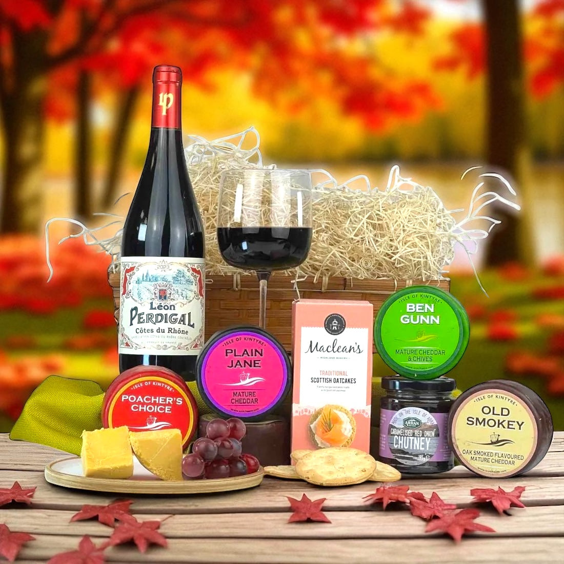 Scottish autumn hampers with seasonal food and drink