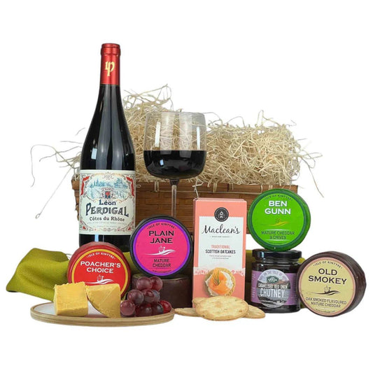 A Scottish Cheese and Wine Hamper The Perfect Gift: - Scottish Hampers