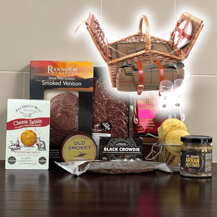 Smoked Wild Venison & Cheese Highland Feast Hamper - Scottish Hampers