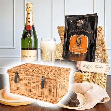 Champagne, Smoked Salmon & Chocolate Gift Hamper - Scottish Hampers