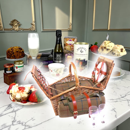 Afternoon Tea Treat Hamper With Prosecco - Scottish Hampers