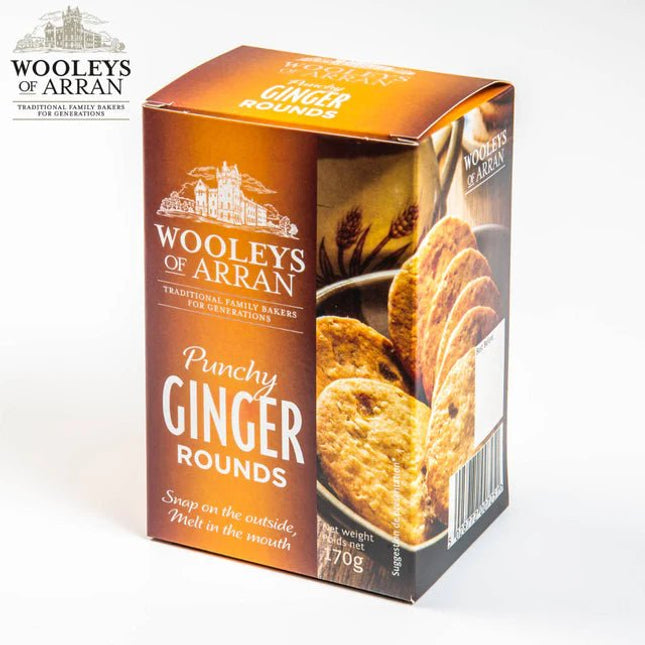 Ginger Rounds Biscuits Wooleys of Arran - Scottish Hampers