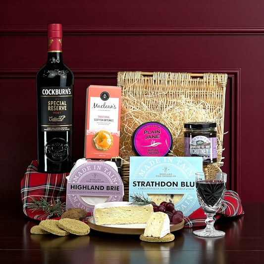 Port & Luxury Cheese Selection - Scottish Hampers