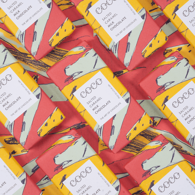Salted Caramel Milk Mini Chocolate Bar (Pack of 24) - Scottish Hampers