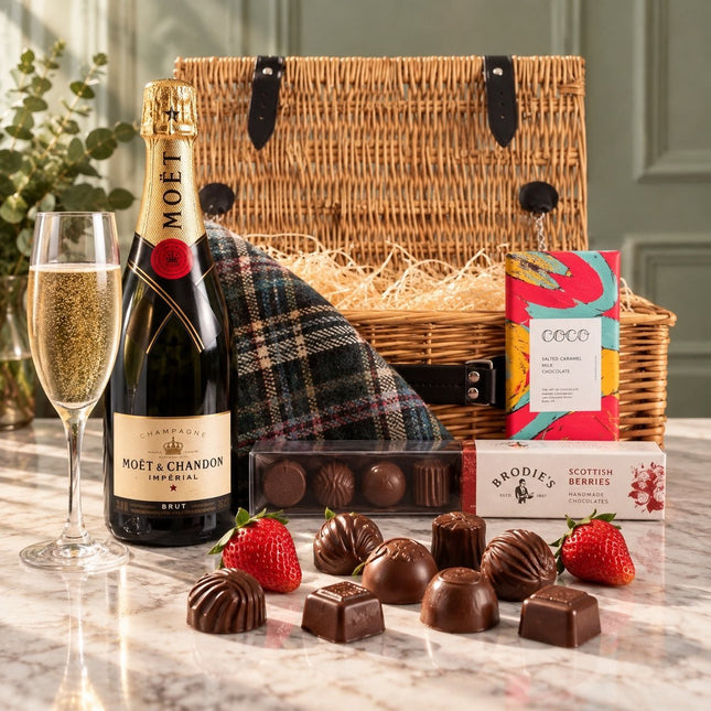 Moët Champagne & Chocolatier Luxury Gift Hamper - Scottish Hampers