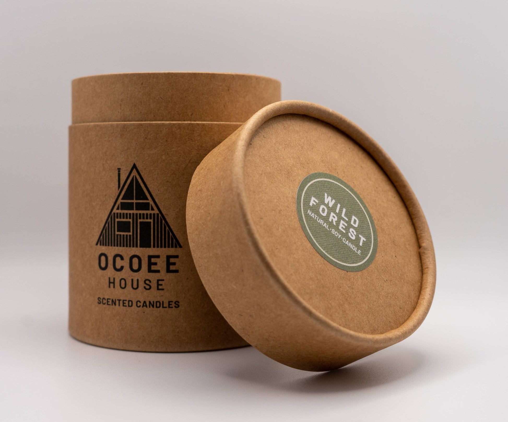 Wild Forest, Organic & Vegan Scented Candle | Ocoee House: Single Wick - Scottish Hampers