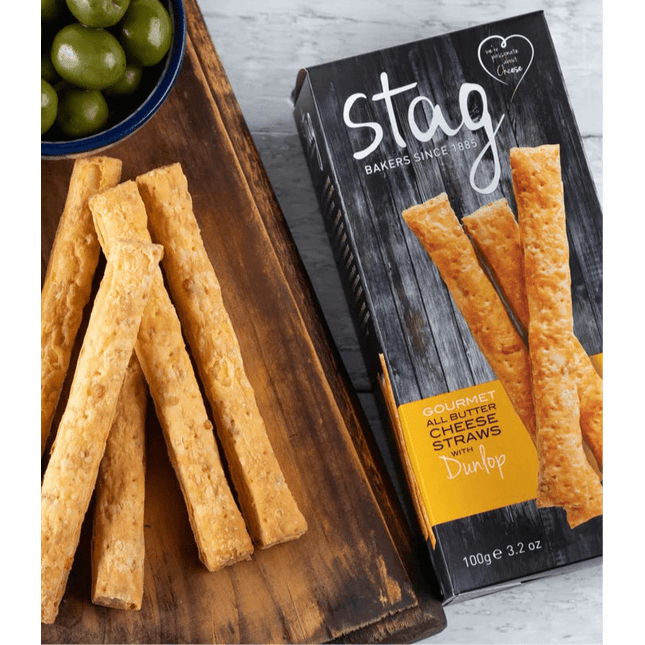 Smoked Dunlop Cheese Straws Stag - Scottish Hampers