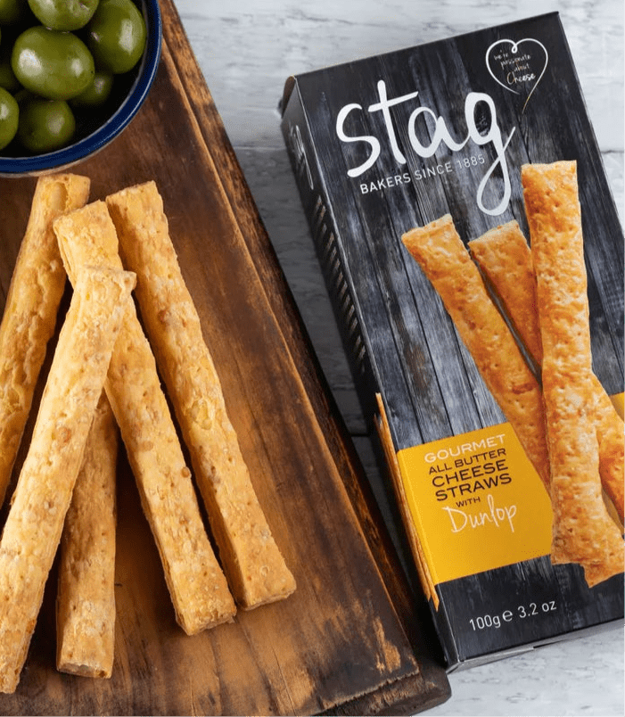 Smoked Dunlop Cheese Straws Stag - Scottish Hampers