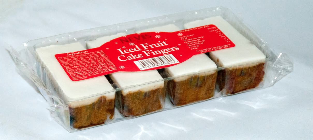 Iced Christmas Cake Fingers Nevis - Scottish Hampers