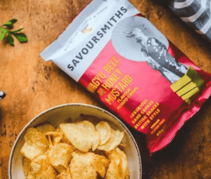 Wagyu Beef + Honey Mustard Potato Crisps Savoursmiths - Scottish Hampers