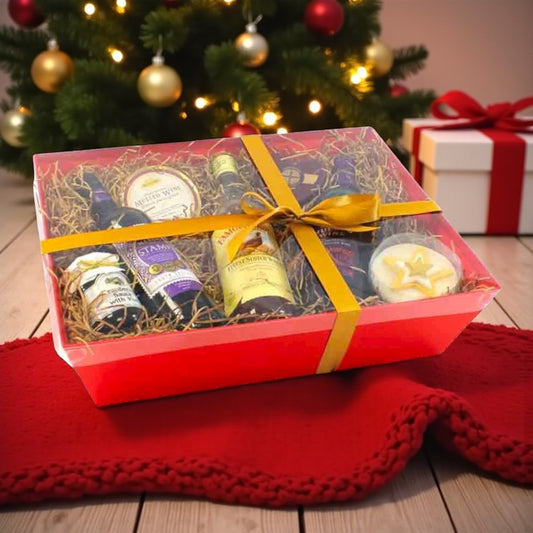 A Tray of Goodies with Packaging - Scottish Hampers