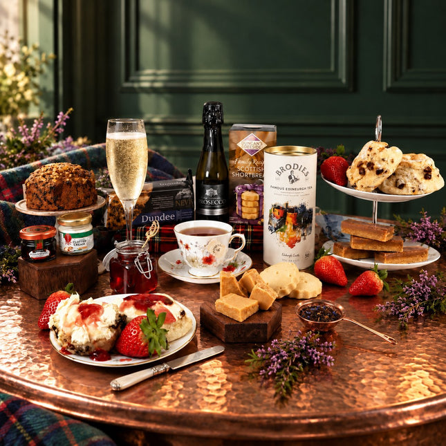 Afternoon Tea Treat Hamper With Prosecco - Scottish Hampers