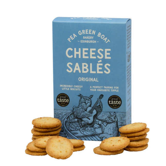 Cheese Sablés pea Green Boat - Scottish Hampers