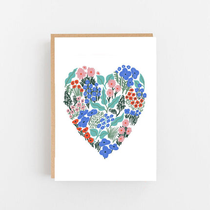 Blue Flower Heart - Scottish Hampers