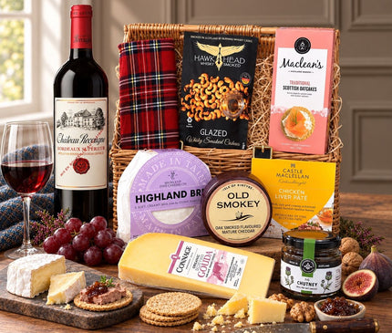 Cheese, Pate, Nibbles and Wine Gift Hamper - Scottish Hampers
