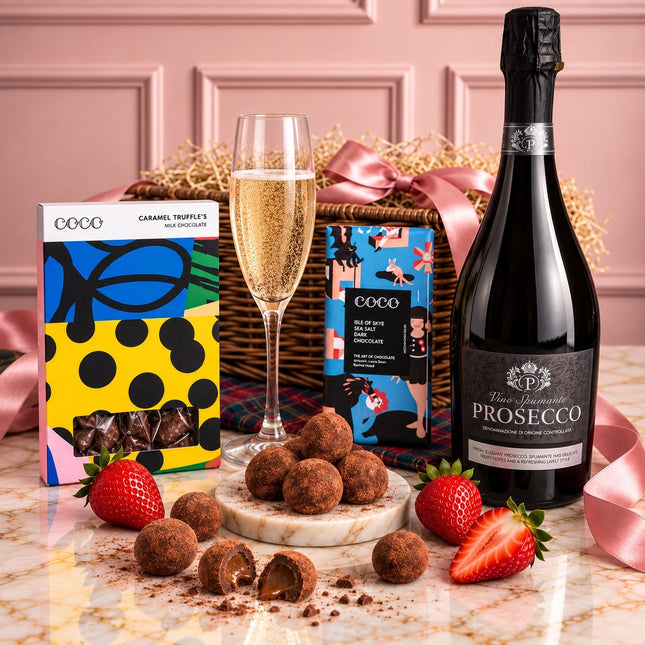 Prosecco, Double Chocolate & Caramel Truffle’s
