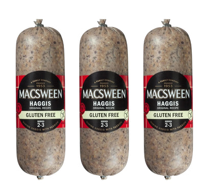 3x Macsween Gluten Free Haggis – 200g (Serves 1–2) - Scottish Hampers