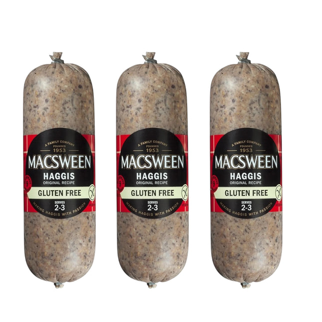 3x Macsween Gluten Free Haggis – 200g (Serves 1–2) - Scottish Hampers