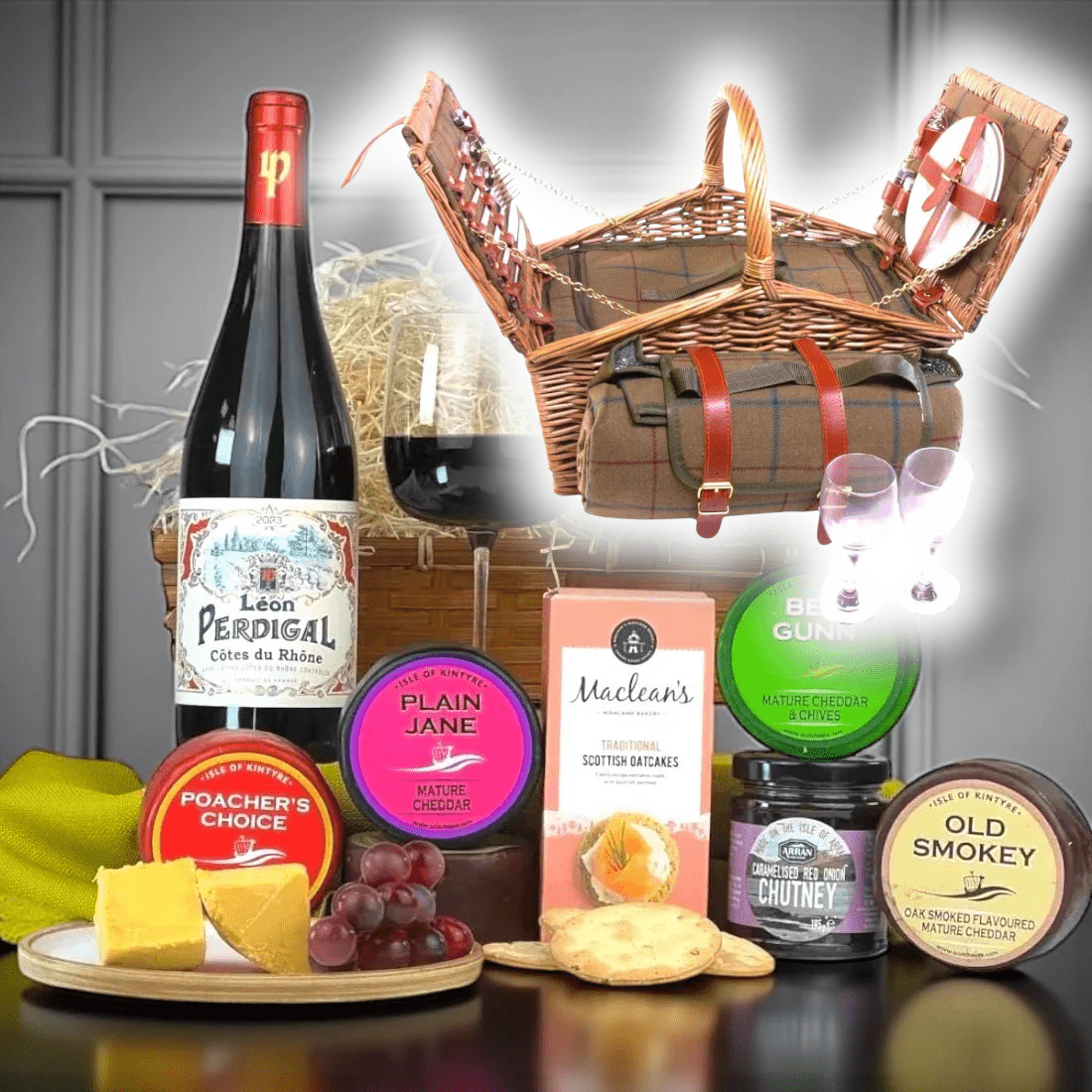 Cheese and Wine Hamper - Scottish Hampers