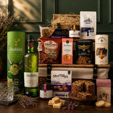 Glenfiddich 12 Year Old Whisky & Scottish Luxury Hamper - Scottish Hampers