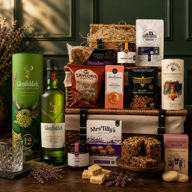 Glenfiddich 12 Year Old Whisky & Scottish Luxury Hamper - Scottish Hampers