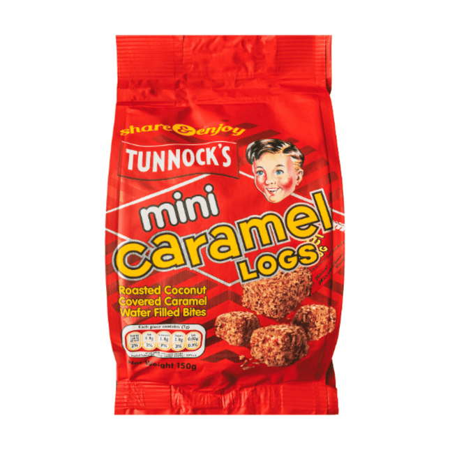 Tunnocks - Mini Caramel Logs Pouches 150g - Scottish Hampers