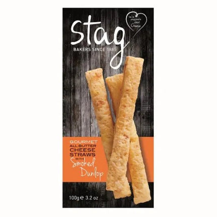 Smoked Dunlop Cheese Straws Stag - Scottish Hampers