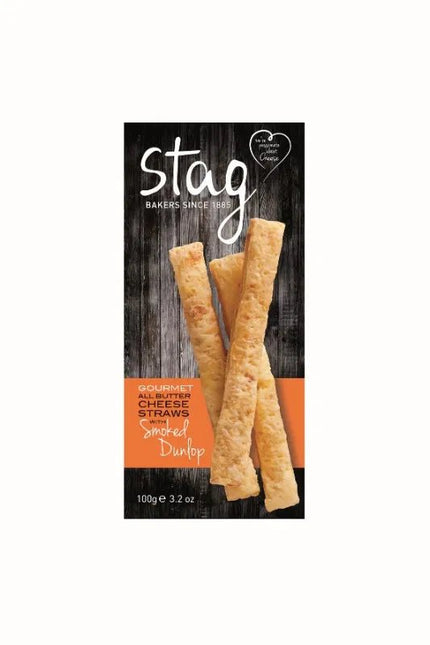 Smoked Dunlop Cheese Straws Stag - Scottish Hampers