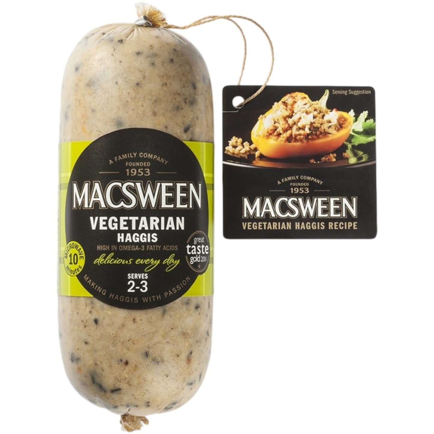 Macsween Vegetarian Haggis – 400g (Serves 2–3) - Scottish Hampers