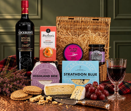 Port & Luxury Cheese Selection - Scottish Hampers