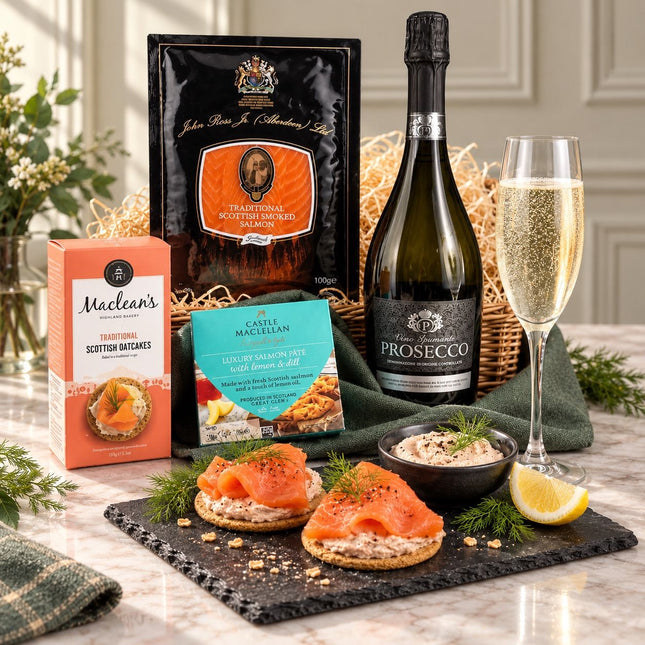 Prosecco & Smoked Salmon Hamper - Scottish Hampers
