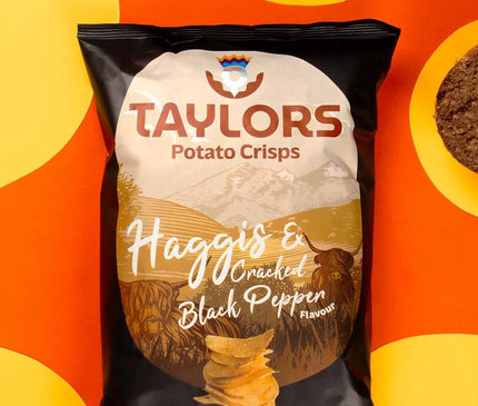 Haggis & Cracked Black Pepper Potato Crisps Taylors - Scottish Hampers