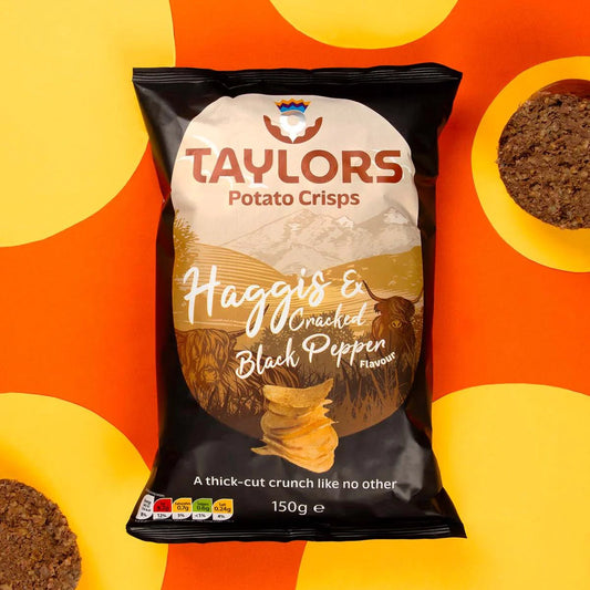 Haggis & Cracked Black Pepper Potato Crisps Taylors - Scottish Hampers