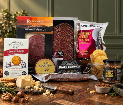 Smoked Wild Venison & Cheese Highland Feast Hamper - Scottish Hampers