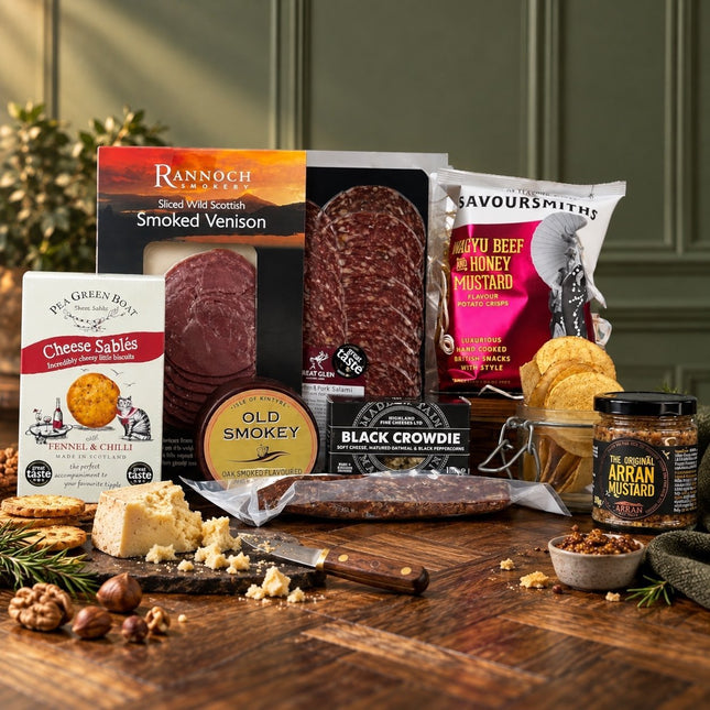 Smoked Wild Venison & Cheese Highland Feast Hamper - Scottish Hampers