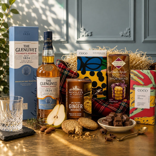 The Glenlivet Whisky & Sweet Treats Hamper - Scottish Hampers