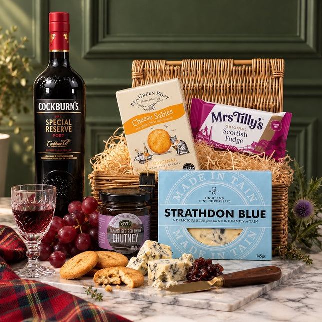 The After-Dinner Port & Blue Gift Box - Scottish Hampers