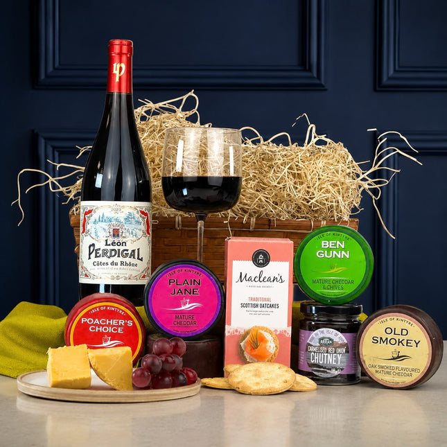The Kintyre Cellar Wine & Cheese Collection - Scottish Hampers