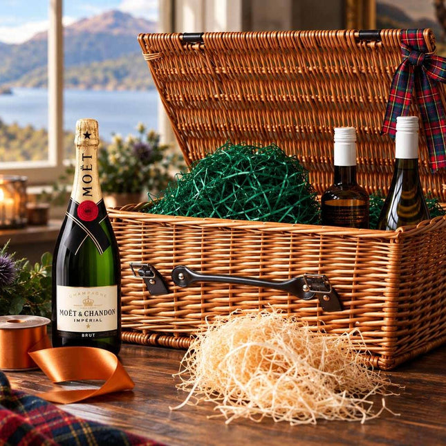 Traditional Wicker Hamper Medium - Scottish Hampers