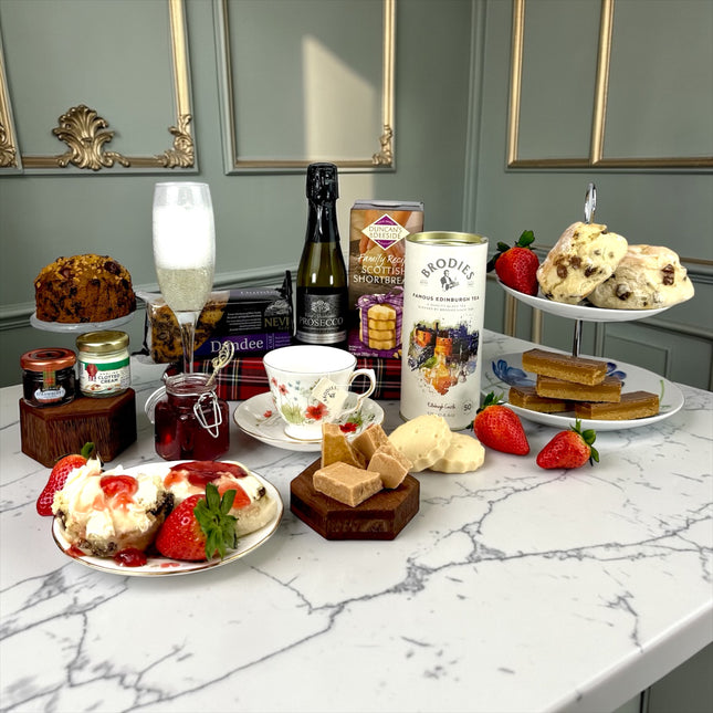 Afternoon Tea Treat Hamper With Prosecco - Scottish Hampers