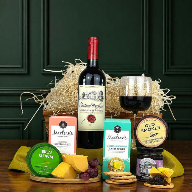 The Bothy Cellar Wine & Cheese Collection - Scottish Hampers