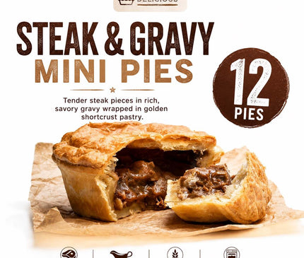 Steak & Gravy Mini Pies 12x