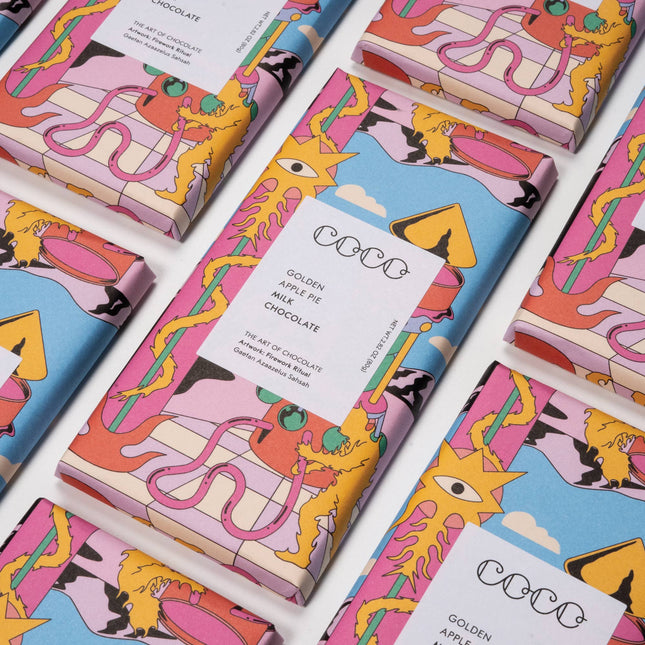 Golden Apple Pie Milk Chocolate Bar - Scottish Hampers